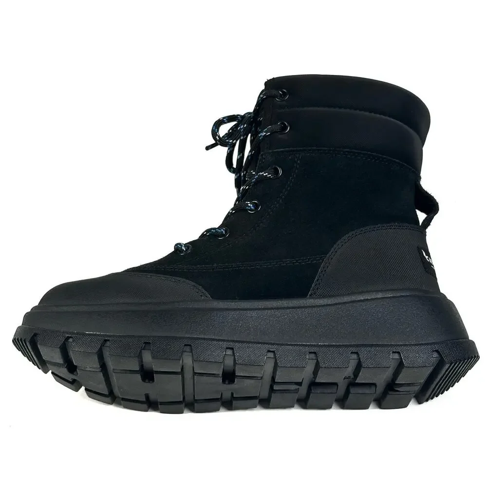 Koolaburra by UGG Deza Lace-Up Utility Boots Womens Size 6 Black Suede New $120